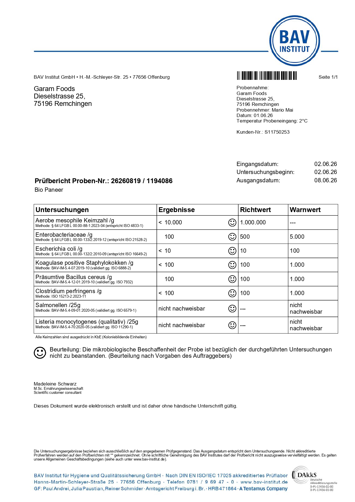 S11750253_Garam-Foods_26260819_Bio-Paneer_Prüfbericht_page-0001