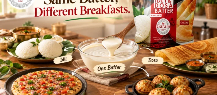 Garam Foods_One Batter for Idli, Dosa, Uttapam and Paniyaram