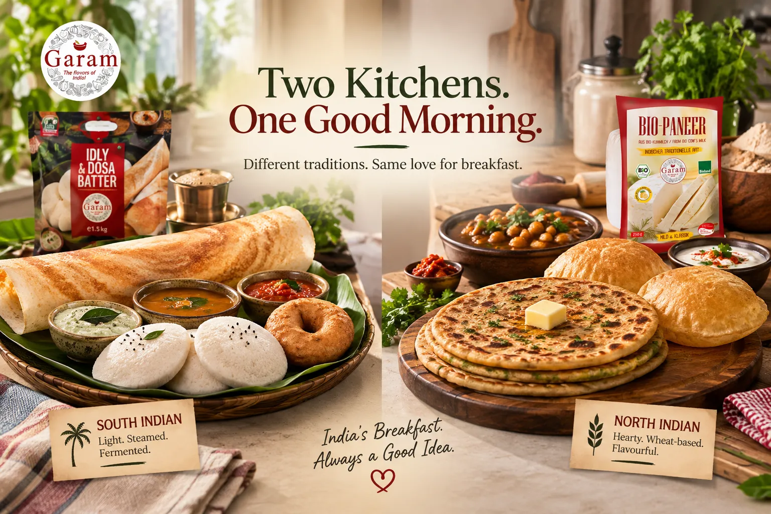 South Indian and North Indian Breakfast_Garam Foods